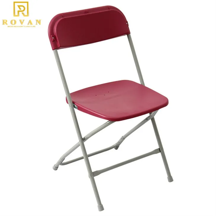Deep red folding chair