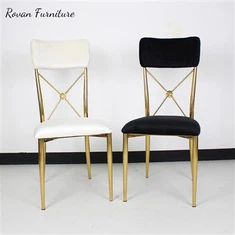 স্টেইনলেস স্টীল ক্রস পিছনে চেয়ার